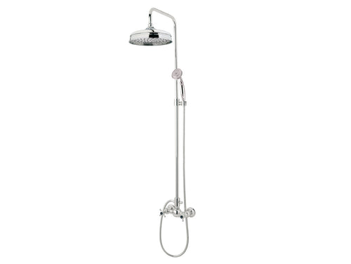 Retro Shower set with column and black porcelain