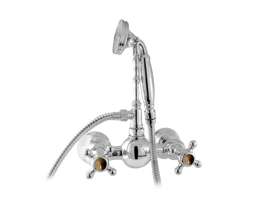 Bronces Mestre Atlantica Precious Shower set with tiger eye stone - 035019