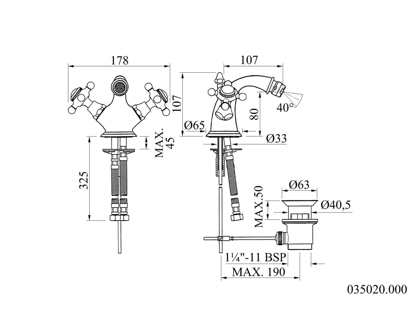 Technical drawing - Bronces Mestre