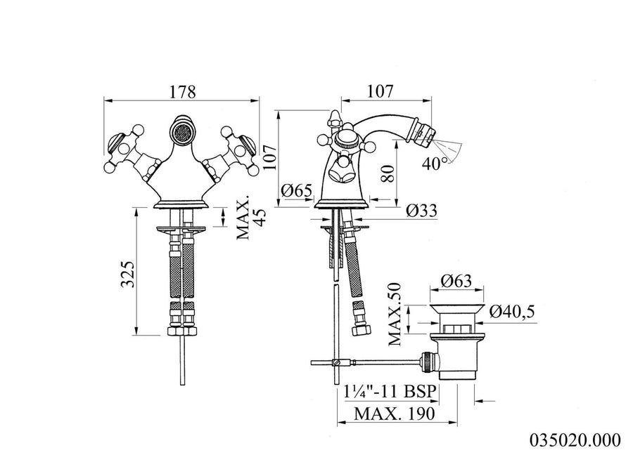 Technical drawing - Bronces Mestre