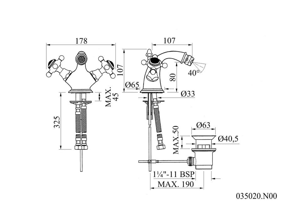 Technical drawing - Bronces Mestre