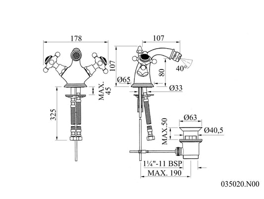 Technical drawing - Bronces Mestre