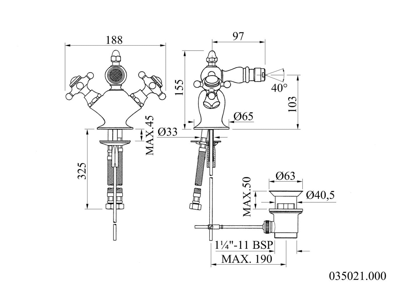 Technical drawing - Bronces Mestre