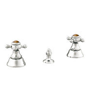 Bronces Mestre Atlantica Precious Three holes bidet set with tiger eye stone - 035022