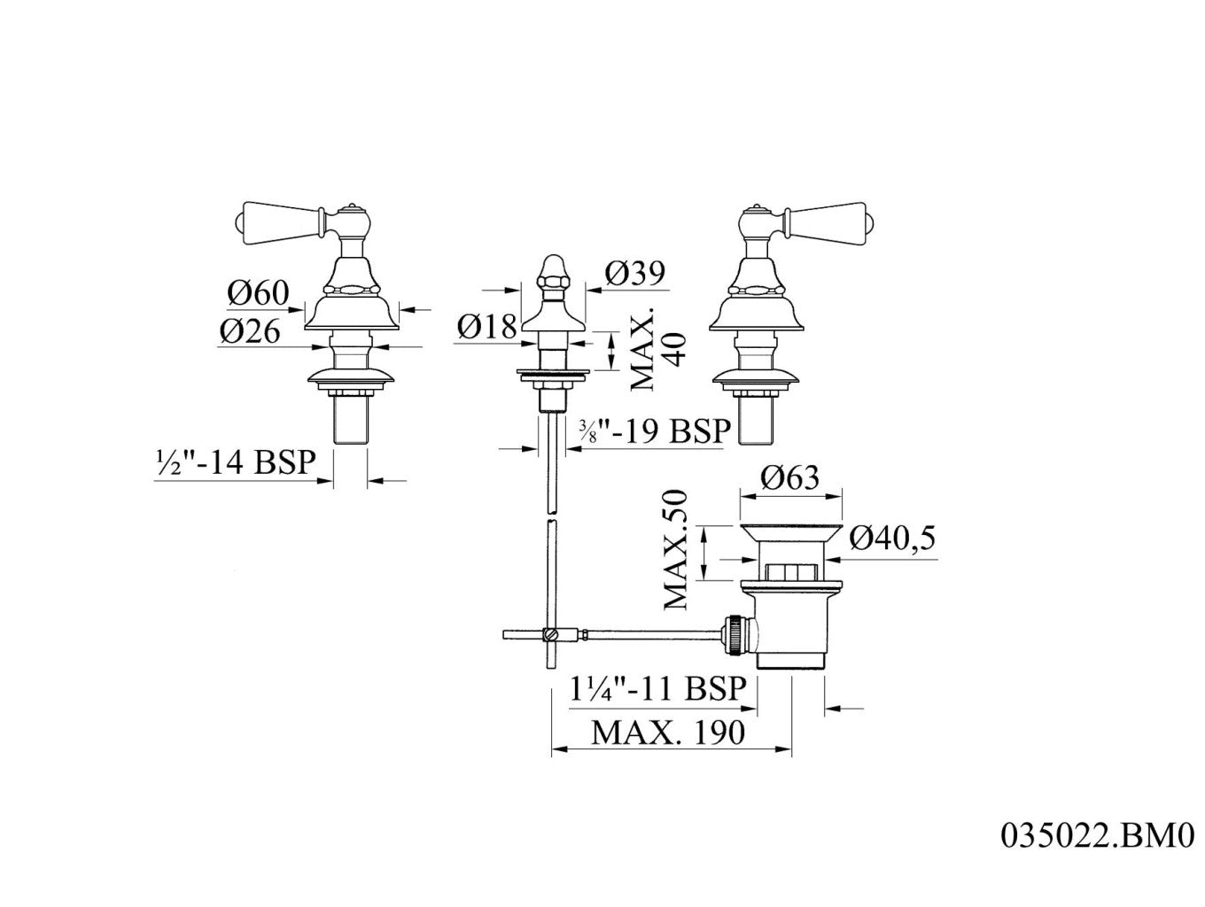 Technical drawing - Bronces Mestre