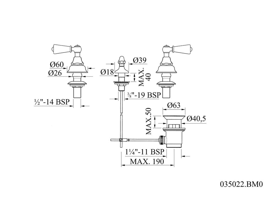Technical drawing - Bronces Mestre