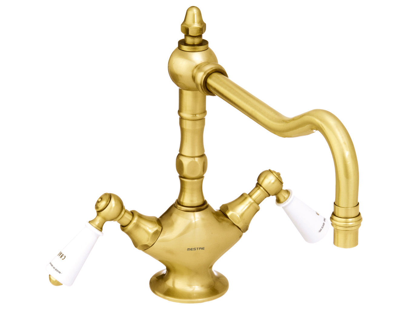 Bronces Mestre Atlantica Precious One hole sink mixer with porcelain - 035030-M00