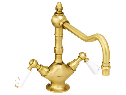Atlantica Precious One hole sink mixer with porcelain