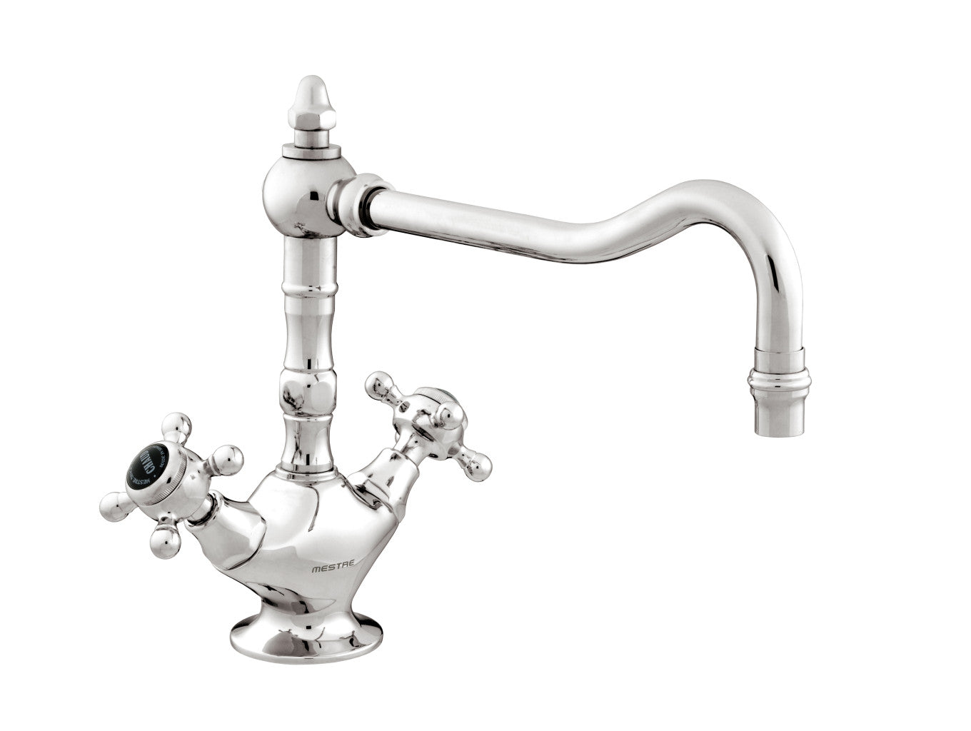 Bronces Mestre Atlantica Precious One hole sink mixer with black porcelain - 035030-N00