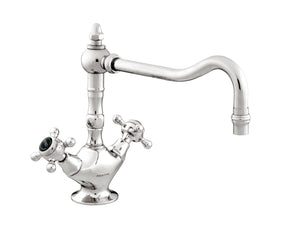 Bronces Mestre Atlantica Precious One hole sink mixer with black porcelain - 035030-N00