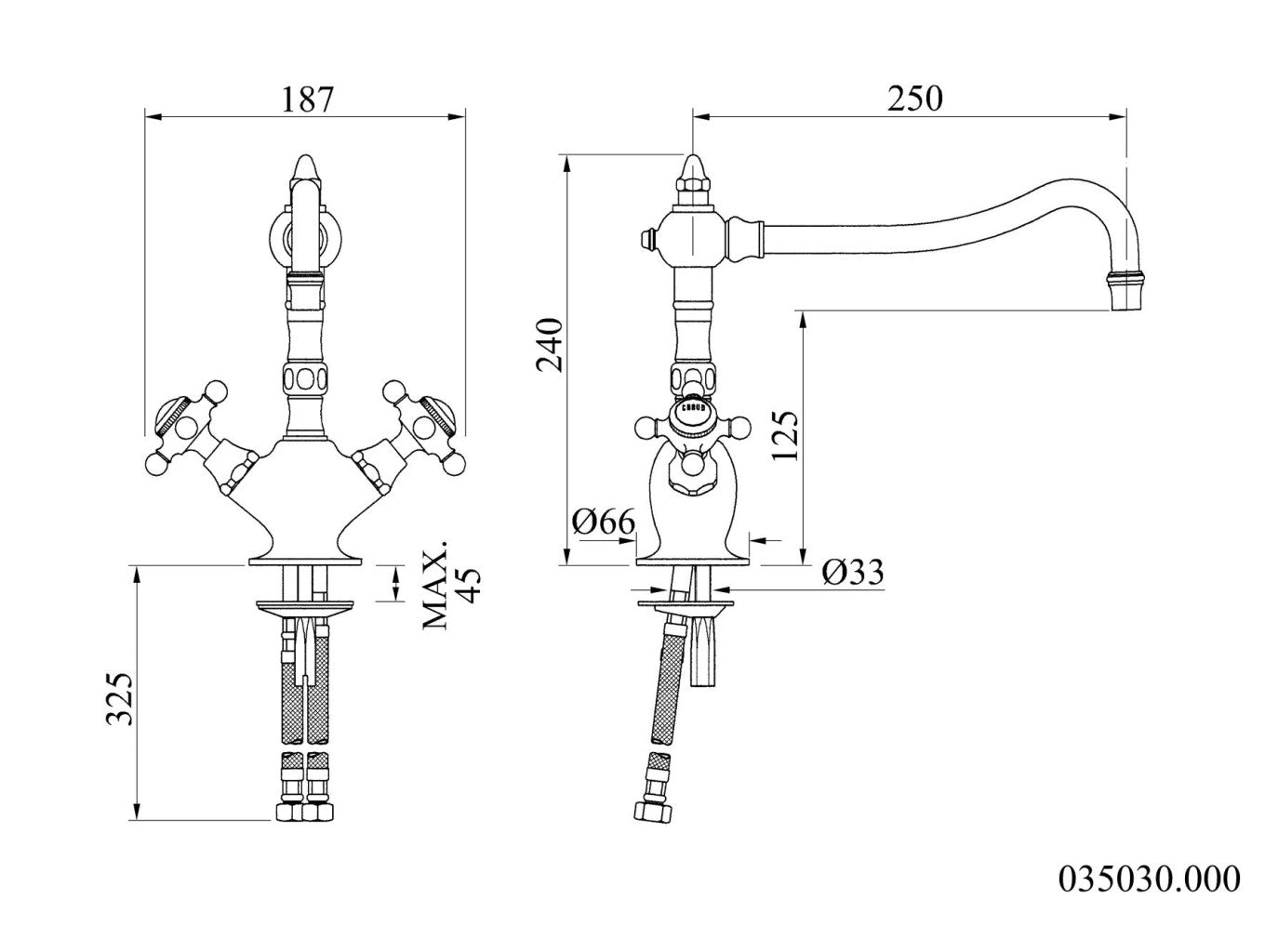 Technical drawing - Bronces Mestre