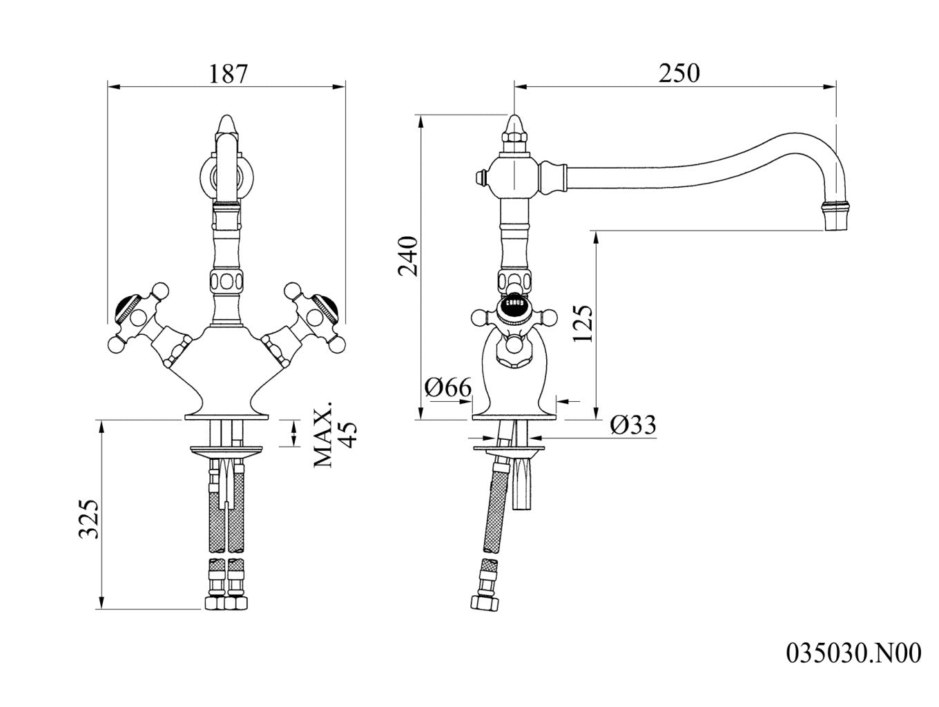 Technical drawing - Bronces Mestre