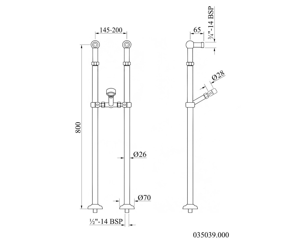 Technical drawing - Bronces Mestre