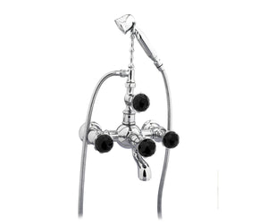 Bronces Mestre Artica Bath shower set with Swarovski black crystal - 035216-N00