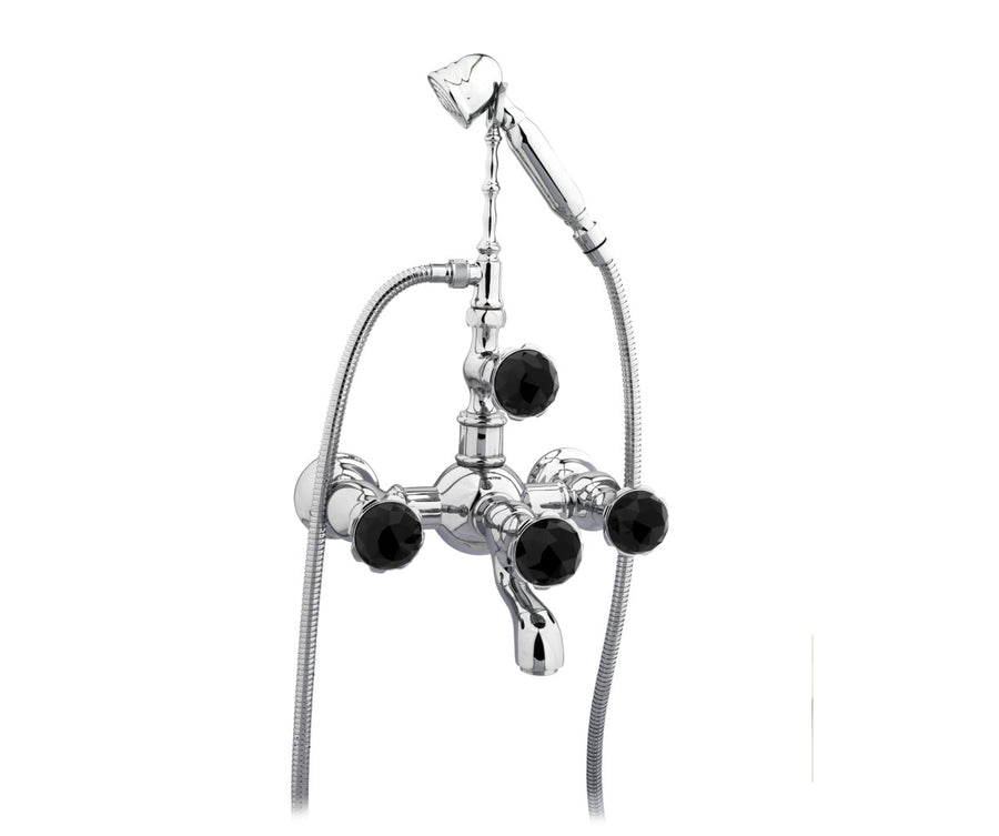Bronces Mestre Artica Bath shower set with Swarovski black crystal - 035216-N00