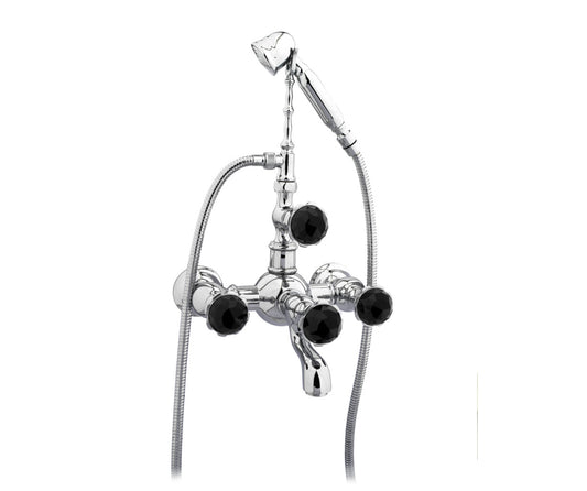 Bronces Mestre Artica Bath shower set with Swarovski black crystal - 035216-N00
