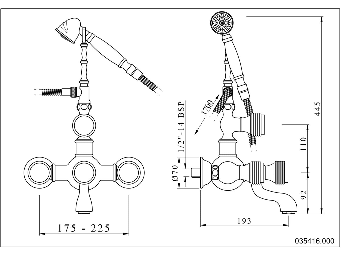 Technical drawing - Bronces Mestre