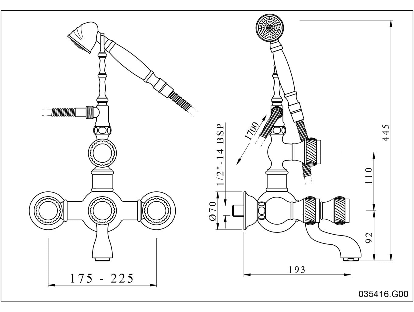 Technical drawing - Bronces Mestre