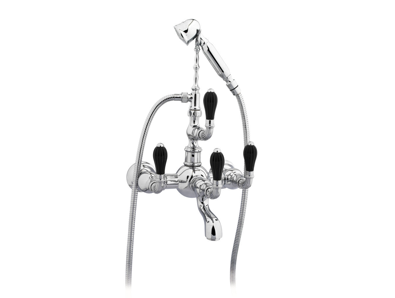 Bronces Mestre Artica Bath shower set with black porcelain - 035516-N00