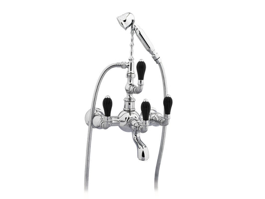 Bronces Mestre Artica Bath shower set with black porcelain - 035516-N00