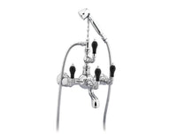 Bronces Mestre Artica Bath shower set with black porcelain twisted - 035516-NSL