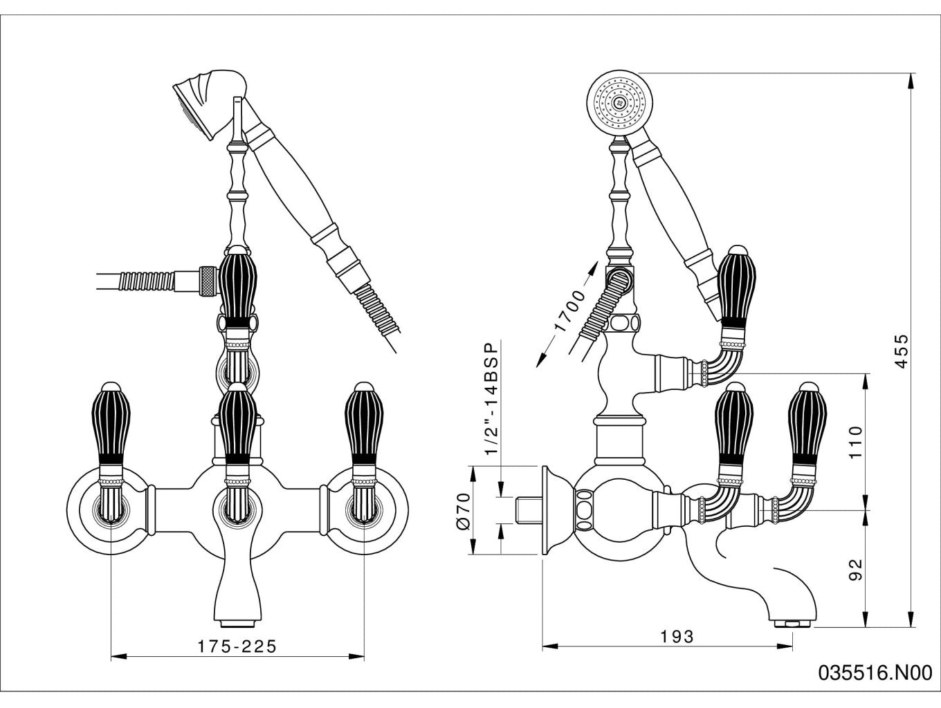 Technical drawing - Bronces Mestre