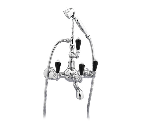 Adriatica Bath shower set with Swarovski black crystal