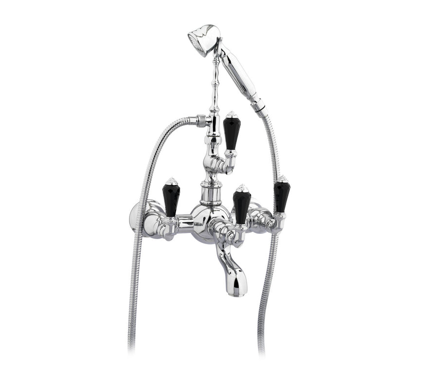 Bronces Mestre Adriatica Bath shower set with Swarovski black crystal - 035616-FN0