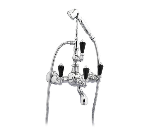 Bronces Mestre Adriatica Bath shower set with Swarovski black crystal - 035616-FN0