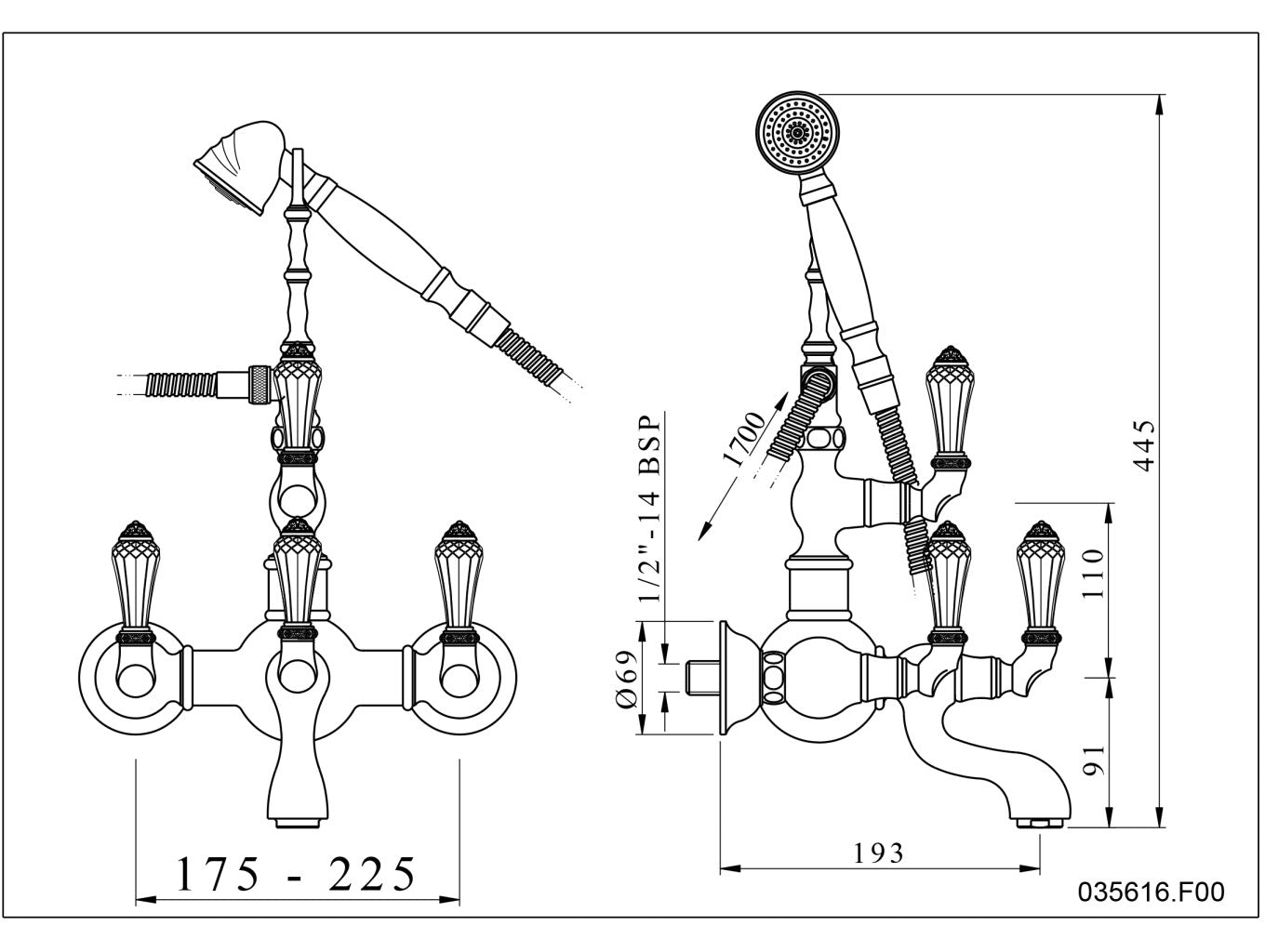 Technical drawing - Bronces Mestre