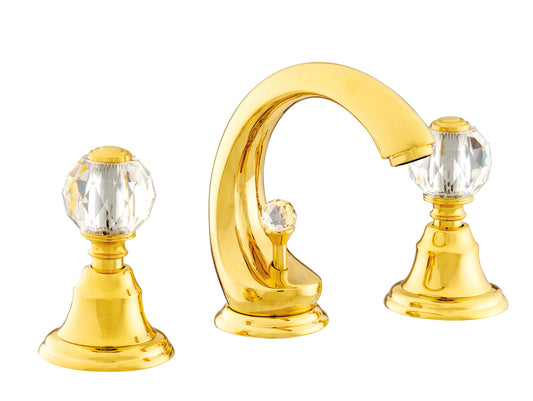 Bronces Mestre Atlantica Three holes basin set with Swarovski crystal - 036101