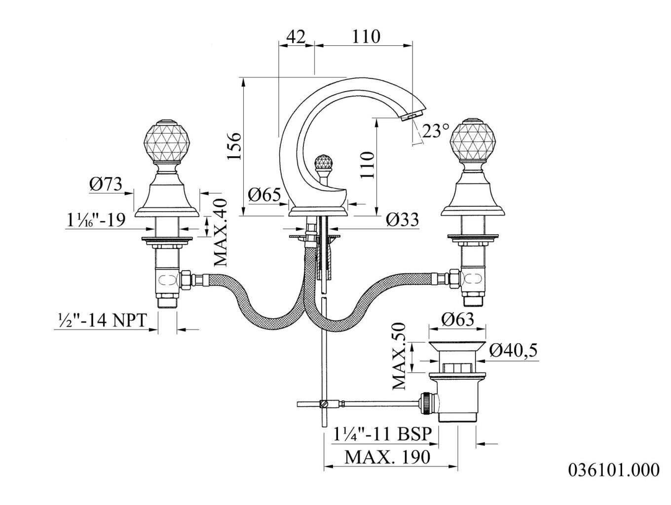 Technical drawing - Bronces Mestre