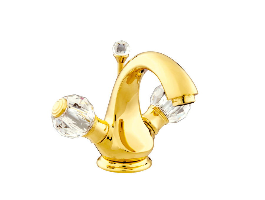 Bronces Mestre Atlantica One hole basin mixer with Swarovski crystal - 036105