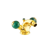 Bronces Mestre Atlantica Precious One hole bidet mixer with malachite stone - 036125