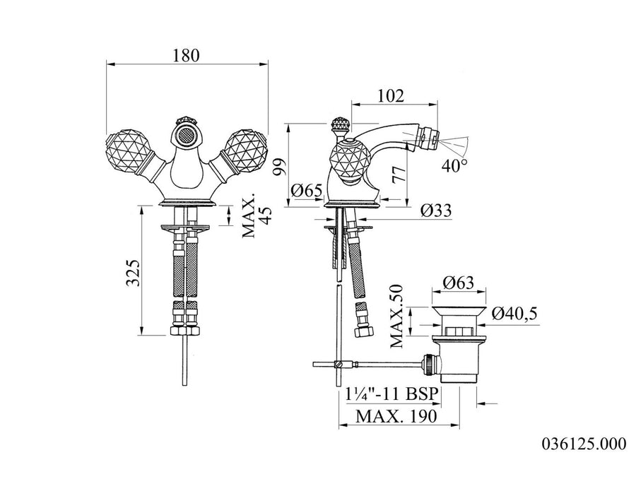 Technical drawing - Bronces Mestre