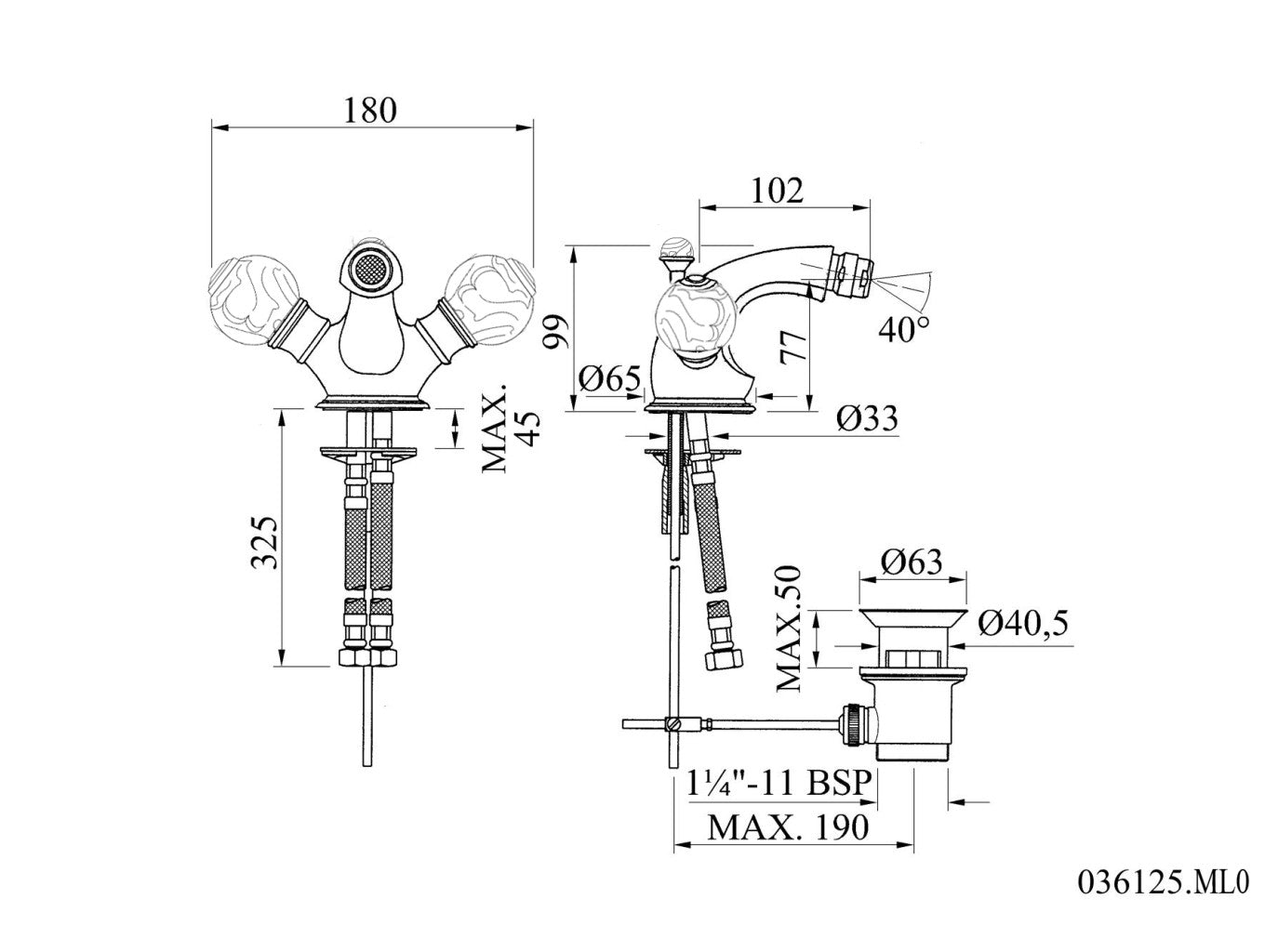 Technical drawing - Bronces Mestre