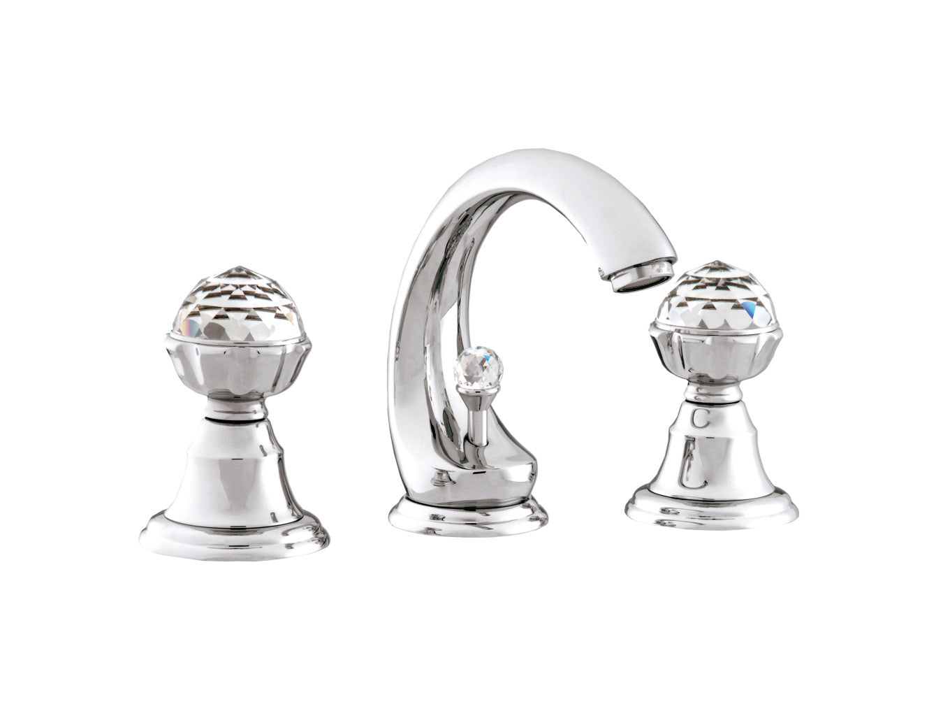 Bronces Mestre Atlantica Three holes basin set with Swarovski crystal - 036201-000