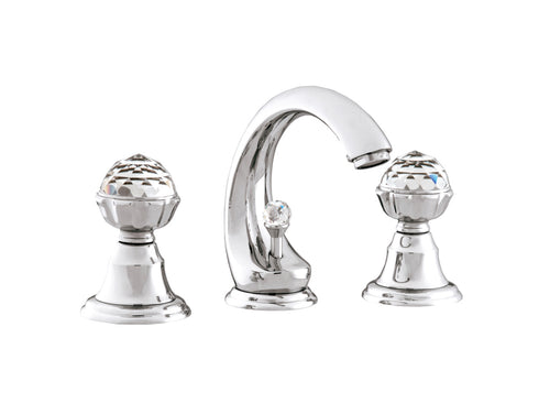 Atlantica Three holes basin set with Swarovski crystal