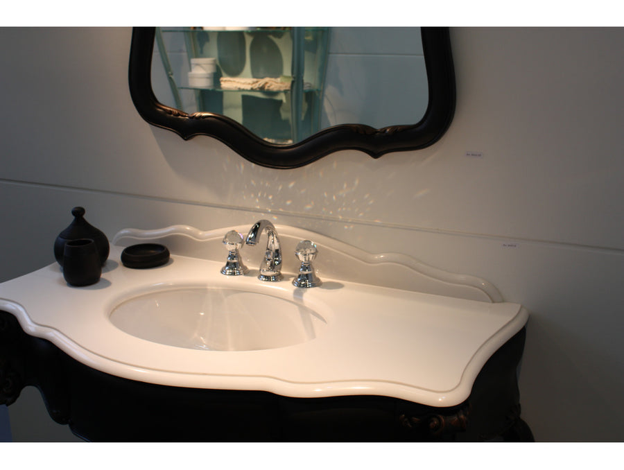 Atlantica Three holes basin set with Swarovski crystal in interior - Bronces Mestre
