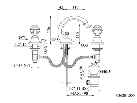 Technical drawing - Bronces Mestre