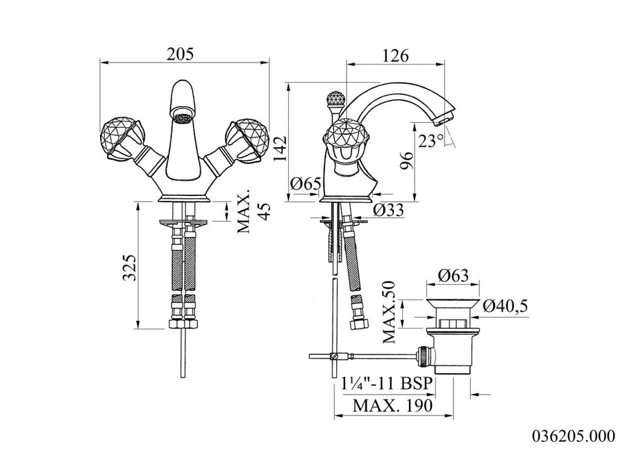 Technical drawing - Bronces Mestre