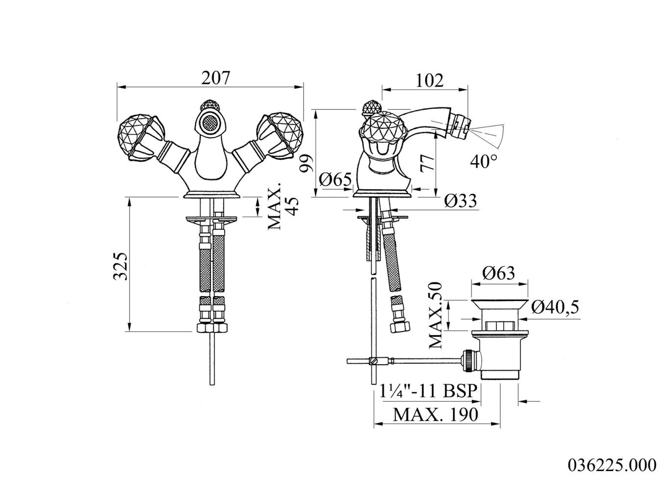 Technical drawing - Bronces Mestre