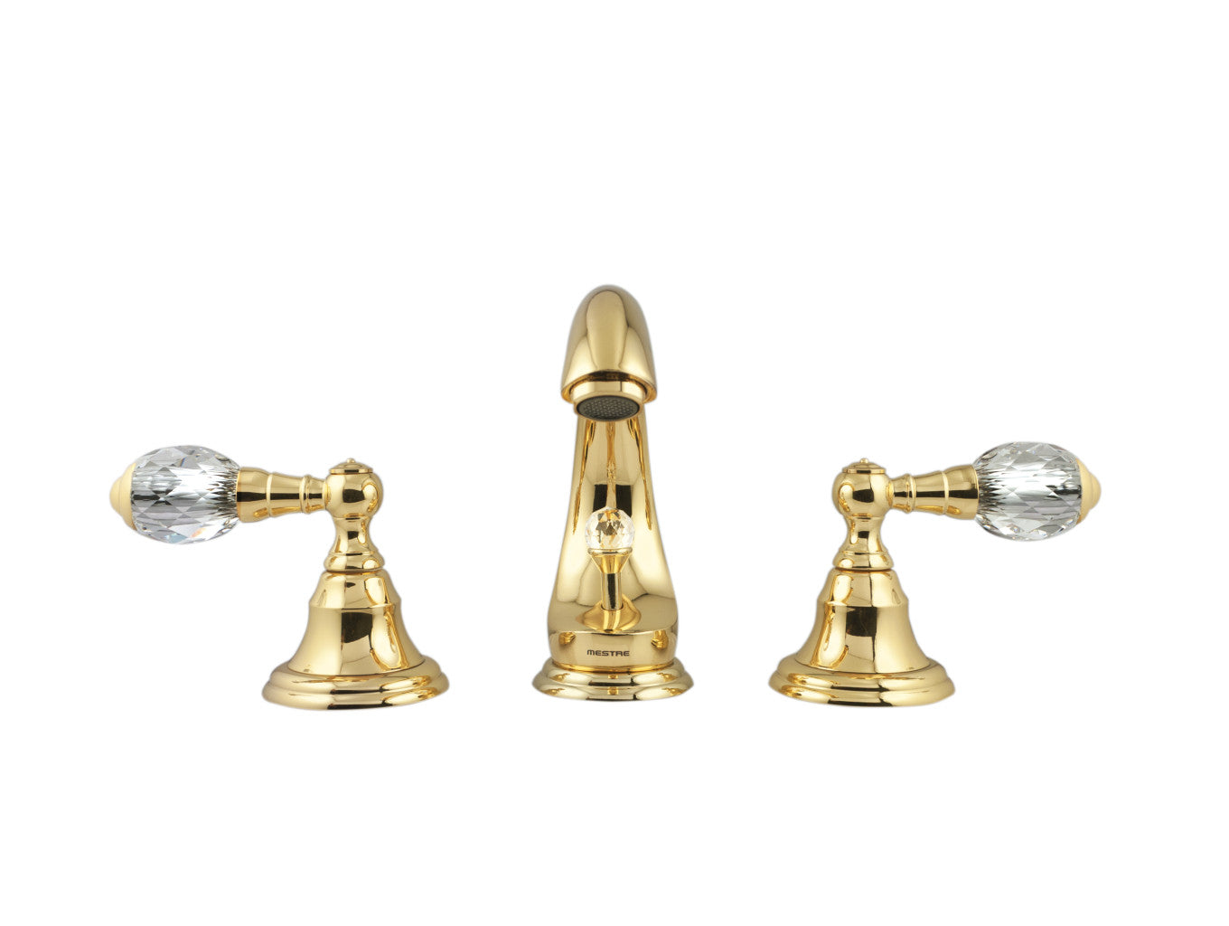 Bronces Mestre Atlantica Three holes basin set with Swarovski crystal - 036601
