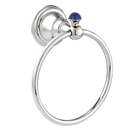 Bronces Mestre Atlantica Precious Towel ring 165mm with lapislazuli stone - 036873-LP0