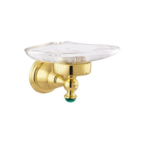 Bronces Mestre Atlantica Precious Soap dish holder with malachite stone - 036878-ML0