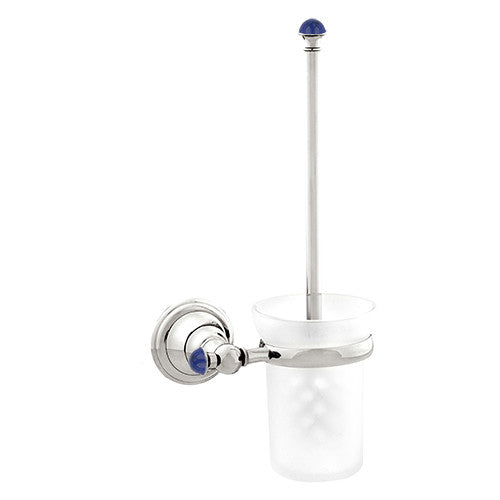 Bronces Mestre Atlantica Precious Toilet brush holder with lapislazuli stone - 036884-LP0