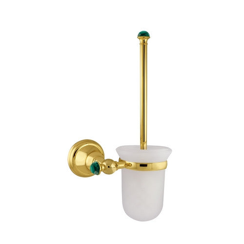 Bronces Mestre Atlantica Precious Toilet brush holder with malachite stone - 036884-ML0