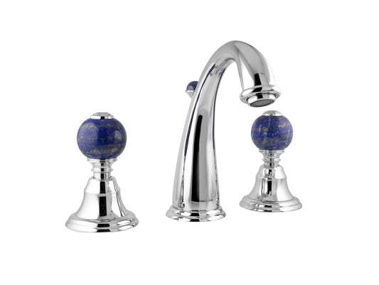 Bronces Mestre Atlantica Precious Three holes basin set with lapislazuli stone - 037101