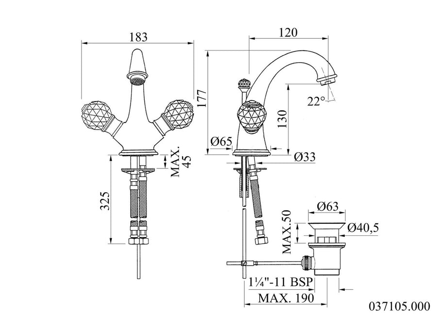 Technical drawing - Bronces Mestre