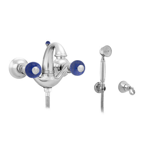 Bronces Mestre Atlantica Precious Bath shower set with lapislazuli stone - 037118